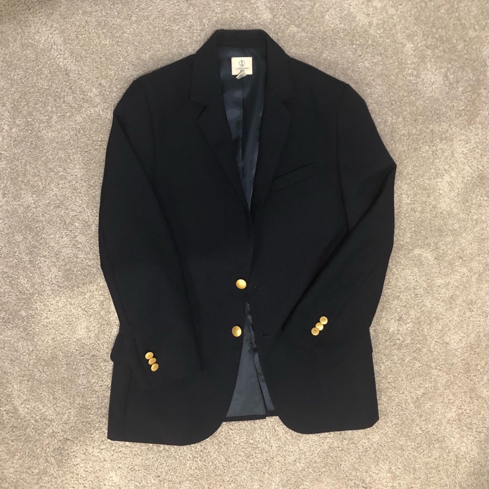 Lands' End Kids Navy Blazer with Gold Buttons